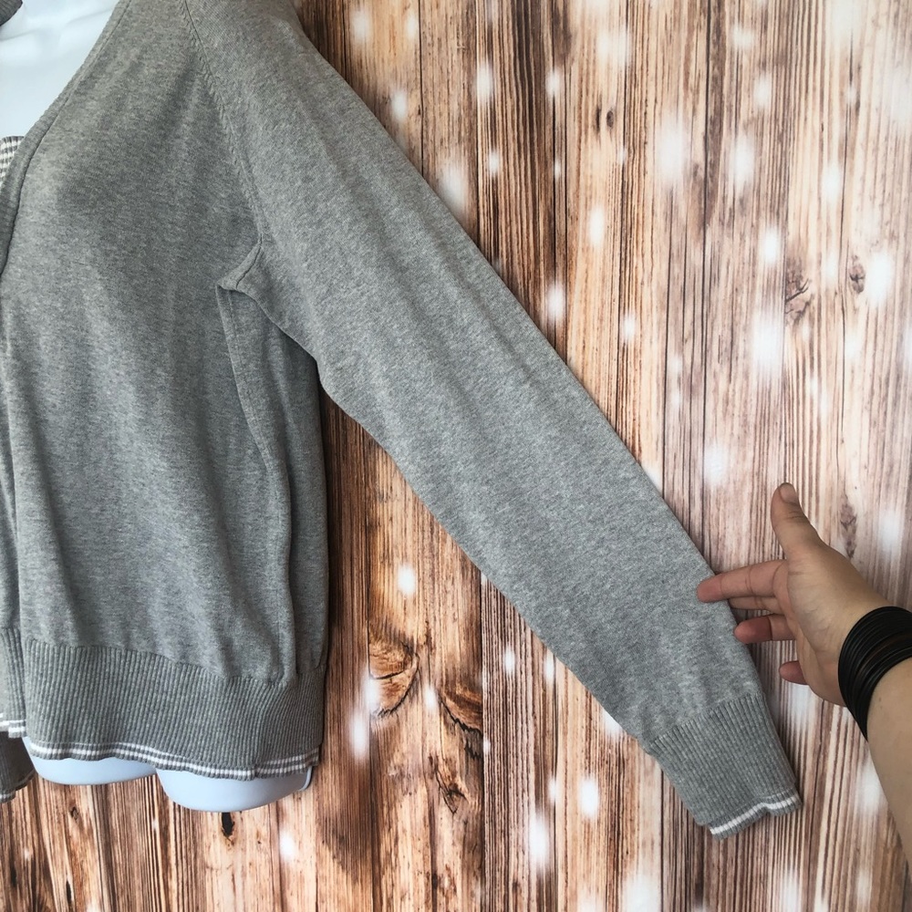 Lane Bryant Venezia Gray Hooded Sweater - Picture 5 of 10